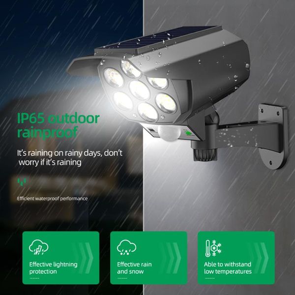 

solar lamps 360 degree light household garden courtyard waterproof led wall lamp human body induction with sensor spotlight