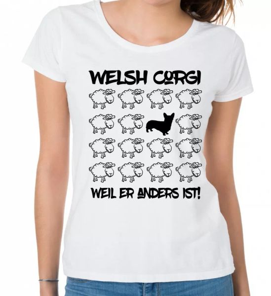 

Welsh Corgi Ladies T-Shirt Black Sheep by siviwonder Women Dog Dogs Fashion, Mainly pictures