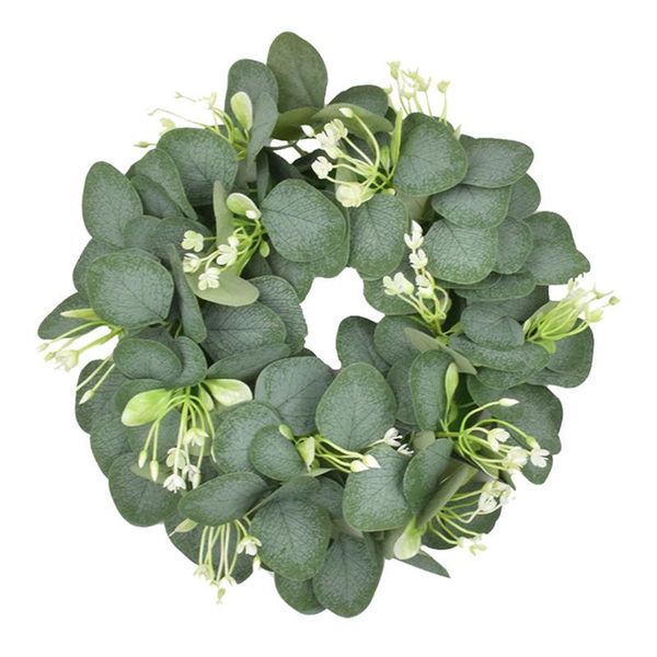 

decorative flowers & wreaths eucalyptus wreath artificial plants background wall window wedding party supplies gifts diy christmas home deco