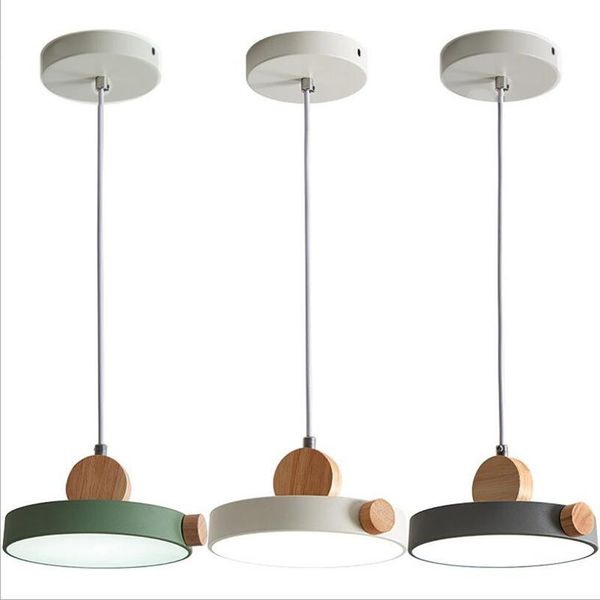 

chandeliers modern 3-4 heads led chips personalized creative simple and elegant iron wood restaurant dining/living room lamps