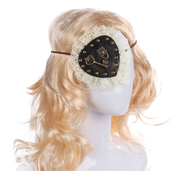 Halloween Cosutme Puntelli One Eyed Party Mask Cosplay Pirate Gothic Lace Punk Retro One-eye Maschere Masquerade Masque per le donne PDB17047