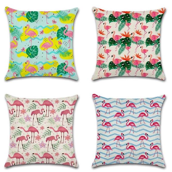 

cushion/decorative pillow tropical plant flamingo print decoration home house party cushion cover case chair sofa kids friend boy gift prese