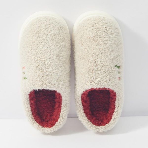 

slippers women ladies winter home indoor house shoes female warm soft bottom non-slip couple plush hh139, Black