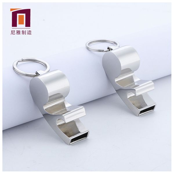 

factory zinc alloy whistle bottle opener men's and women's pendant creative metal key ring enterprise advertisement