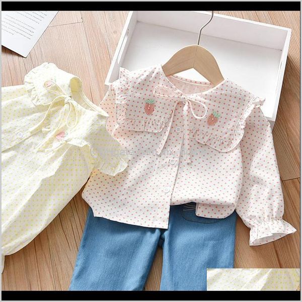 Conjuntos de roupas bebê crianças maternidade entrega 2021 crianças primavera roupas bonitas bolinhas tops meninas de bebê um ano aniversário presente