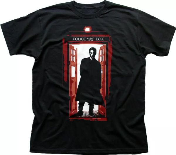 

bloody spike william buffy vampire slayer tardis t-shirt fn9801, White;black