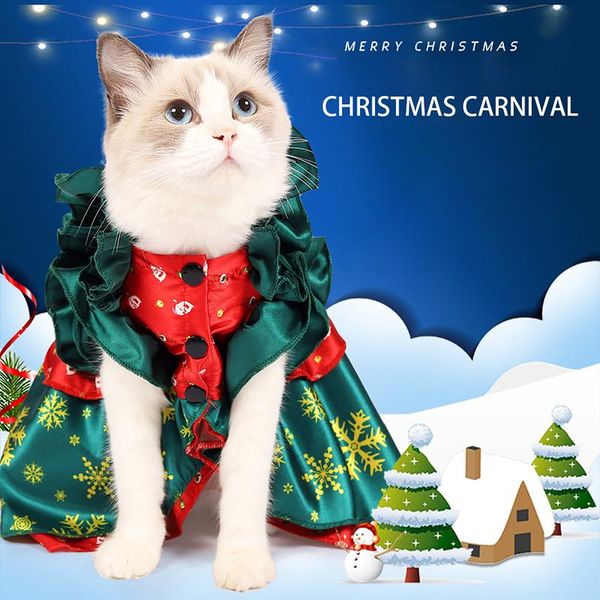 

cat costumes pet clothes christmas princess dresses dog cosplay costume wedding party birthday dress skirt for small cats chihuahua