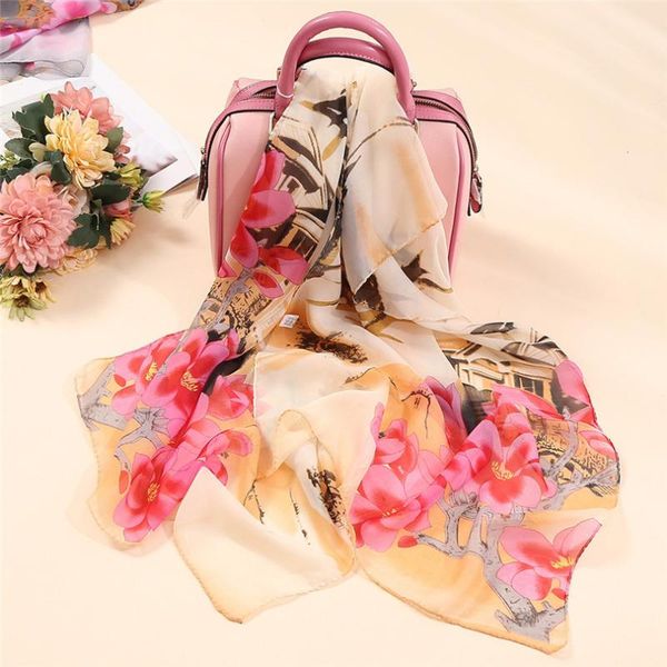 

scarves thin luxury floral summer pashmina autumn winter beautiful big size transparent shawl foulard cheveux sciarpa donna j30, Blue;gray