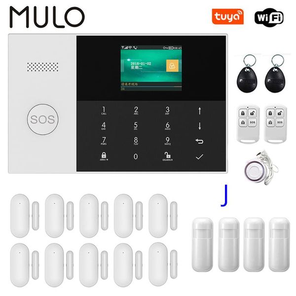 

alarm systems tuya wifi gsm wireless security system with ip camera smoke detector 433mhz door sensor alexa compatible app control