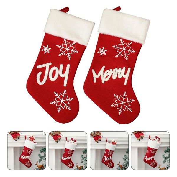 

christmas decorations 2pcs party decoration pendant plush socks gift bag