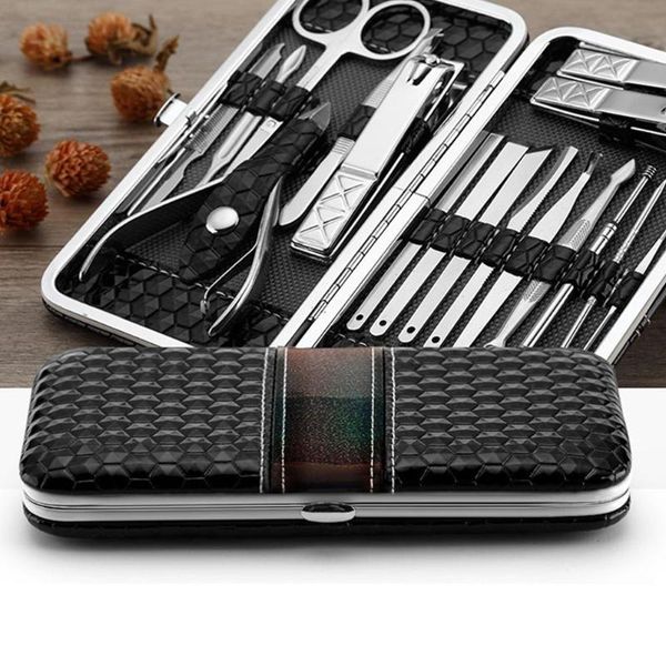 

nail art kits 18pcs/set stainless steel manicure tool set clipper scissors tweezer cutter