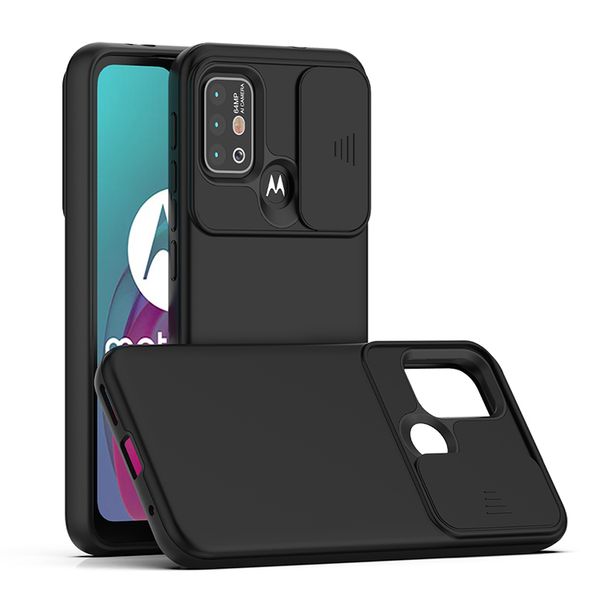 Capas telefônicas para Motorola Moto G8 Power Lite G6 Play E5Play Go TPU PC Armor Slide Janela Empurre a tampa traseira da proteção da lente da câmera