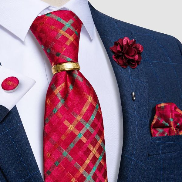 

bow ties green yellow striped plaid red for men 100% silk neck tie business wedding party ring brooch pocket square cufflink, Black;gray