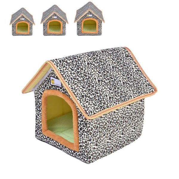 

pet outdoor waterproof and weatherproof cat house shelter winter thickened warmth removable washable stray beds & furniture