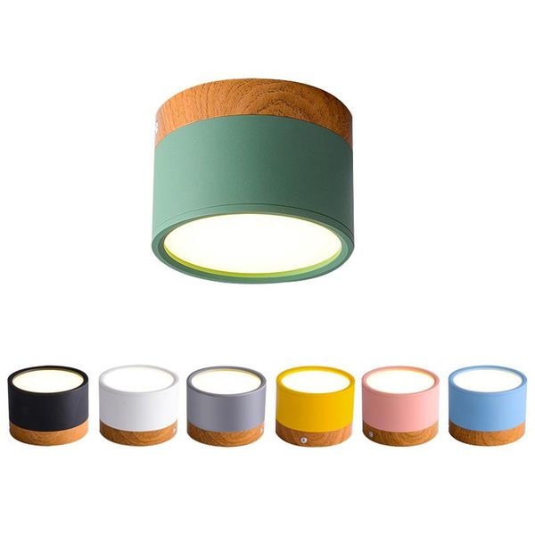 

wall lamp dimmable led flush mount downlight, ceiling accent lighting oak wood 5w 7w 9w 12w ideal for hallway gallery picture 220v