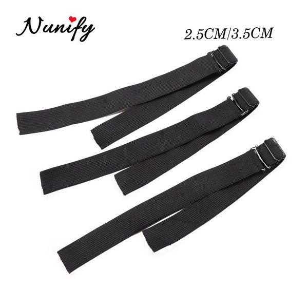 

clip in/on hair extensions nunify black nylon adjustable elastic bands for 2.5/3.5cm making caps net lace sewing rubber, Black;brown