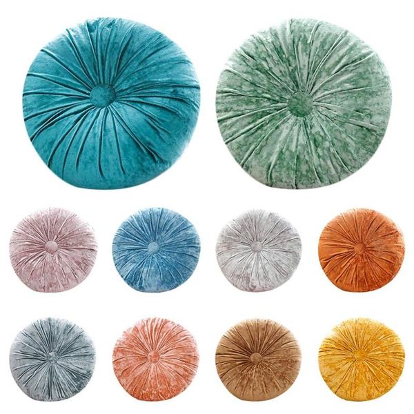 

cushion/decorative pillow meijuner 2021 round cushion small pumpkin handmade flannel back coshion ice flower sofa seat