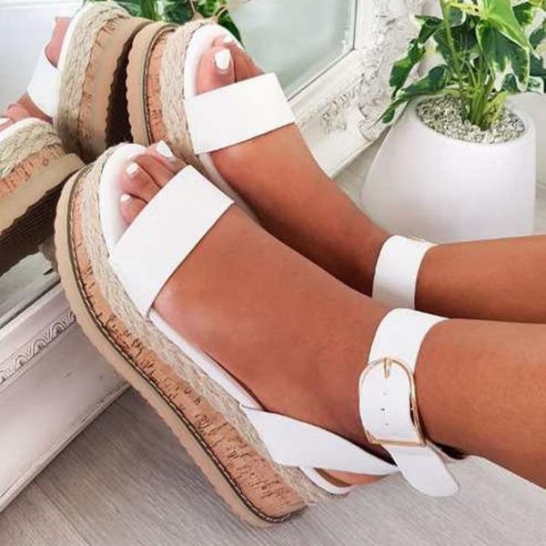 

sandals ladies platform summer outdoor beach ytmtloy wedges buckle strap zapatos de mujer plataforma sadalias femininas, Black