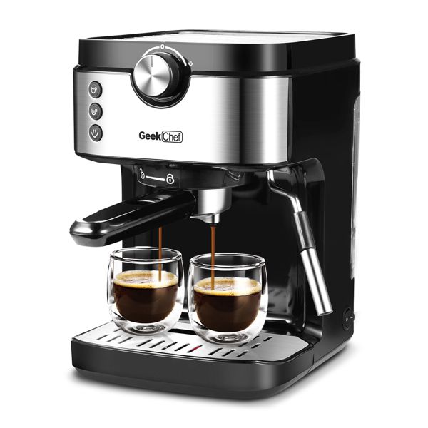 

espresso machine 20 bar coffee machine 1300w high performance no-leaking 900ml removable water