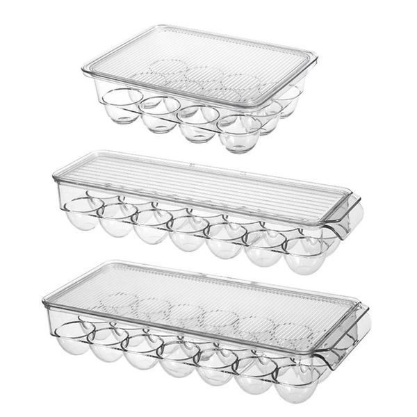 

storage bottles & jars h7ea transparent 12/14/21 grids refrigerator egg holder box with lid kitchen savers