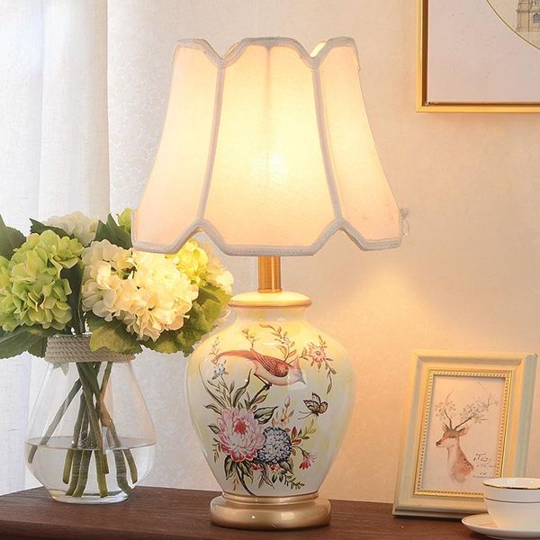 

table lamps chinese wind retro ceramic lamp for american bedroom living room study decoration warm bedside night light