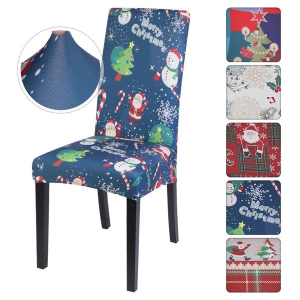 

junejour | christmas elastic chair cover protector furniture slipcover dining room covers for year derection