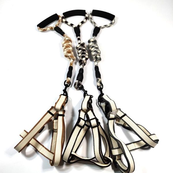 

burst round rope cotton two-color dog chain bubble comfortable pull hands large collars & leashes