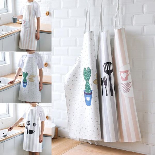

aprons apron nordic style pu cartoon pattern anti-fouling bakery kitchen home sdf-ship