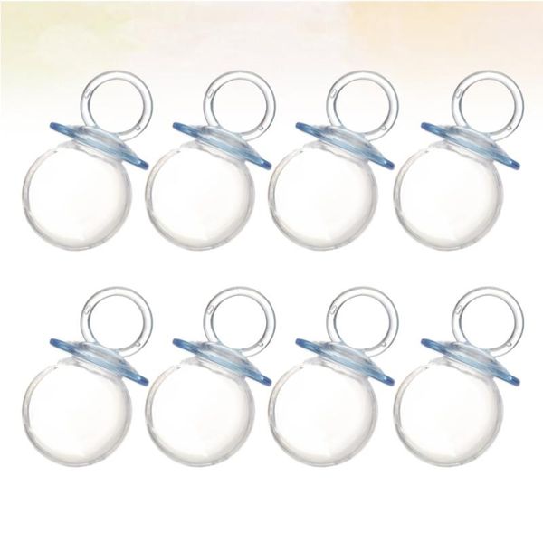 

gift wrap 12pcs transparent pacifier candy boxes creative for baby shower (blue)