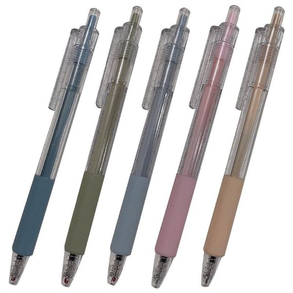 

gel pens simple clear retractable black writing pen 0.5mm fine point for adults teacher journaling note taking