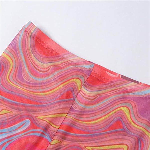 

shestyle 2021 new pants leggings women summer spring mesh see through colorful paisley elastic waist with stockingby air, Black;white