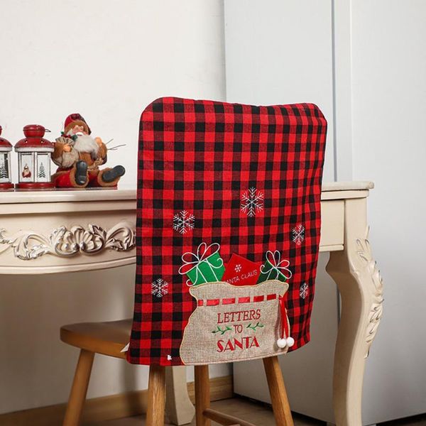 

chair covers christmas cover lattice printed decorations hat dining