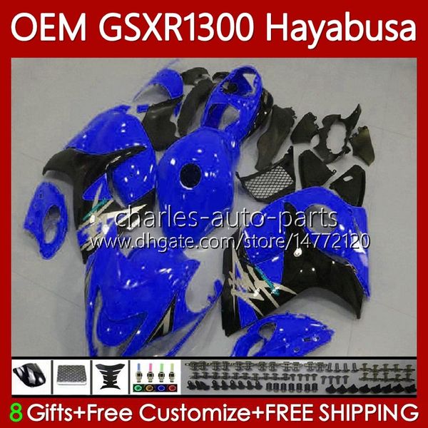 Corpo OEM para Suzuki Hayabusa GSXR-1300 GSXR1300 08 09 10 11 12 13 Blue Black 77No.67 GSXR 1300 CC 1300CC 2014 2015 2016 2017 2018 2019 GSX R1300 08-19 Fairing Injecção