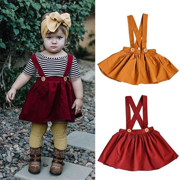 

skirts 2021 summer baby girls suspender skirt kids clothes cute solid colors for little girl simple casual sport wear 1 2 3 4, Blue