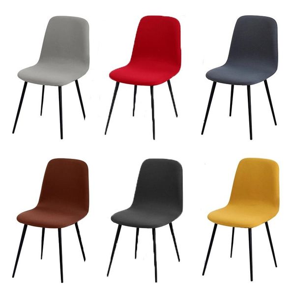 

chair covers solid color cover stretch modern seat for dining room counter bar banquet protege canape