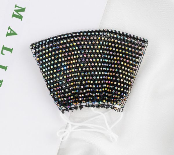 A máscara de festa de strass mais recente, colorido Ab diamantes para meninas, uma variedade de estilos para escolher máscaras de decoração personalizada