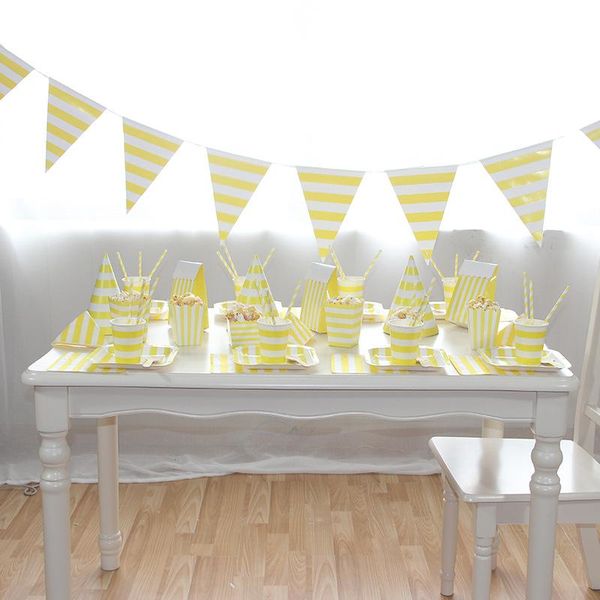 

packaging dinner service 2021 disposable paper cups happy birthday party supplies decoration kit plates/cups/napkins/table cover popcorn box
