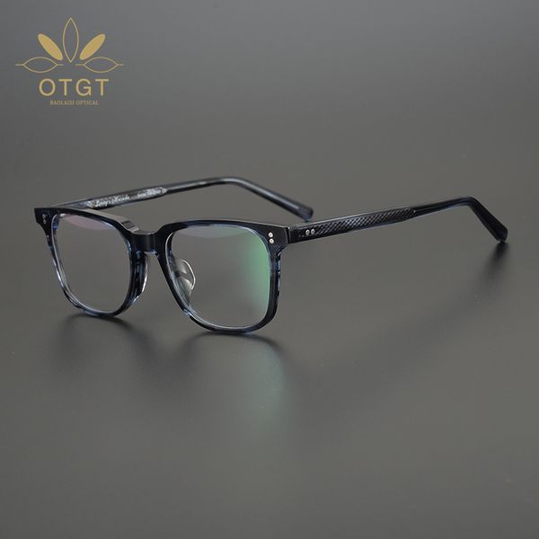 

design sunglasses japanese hand made exquisite carved core plate box myopia spectacle frame for men and women, White;black