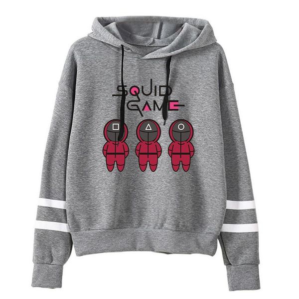 

men's hoodies & sweatshirts squid game villain men women korean style pullover sweatshirt autumn casual hoodie teleplay top, Black