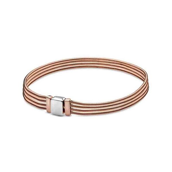 

2021 new 100% 925 sterling silver 588782c00 classic bracelet clear cz charm bead fit diy original fashion bracelets factory wholesale jewelr, Golden;silver