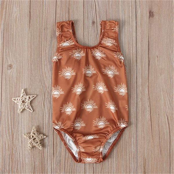 

2022 summer childrens girls vests one-piece swimsuit beach spring vacation swimsuit childrens wear ins, Black