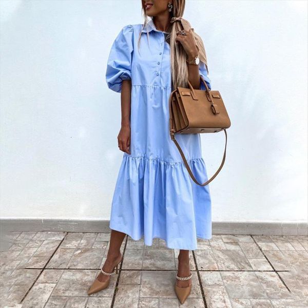 

loose turn down collar button womens dress shirt office half sleeve summer woman spring casual solid robe, Black;gray