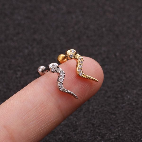 

jewelry creative snakelike earrings stainless steel thin rod earrings, Golden;silver