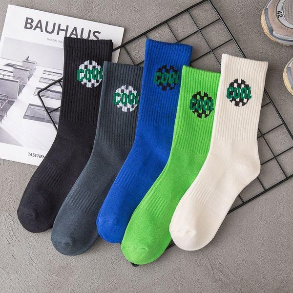

men's socks 10 pairs autumn winter solid middle tube sock cotton sports, Black