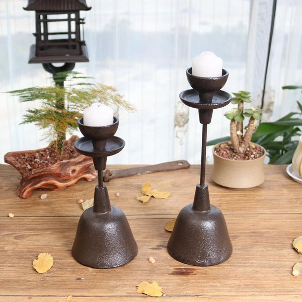

candle holders vintage iron candlestick oil lamp chinese tea ceremony home decoration ornament holder porta vela bs50zt