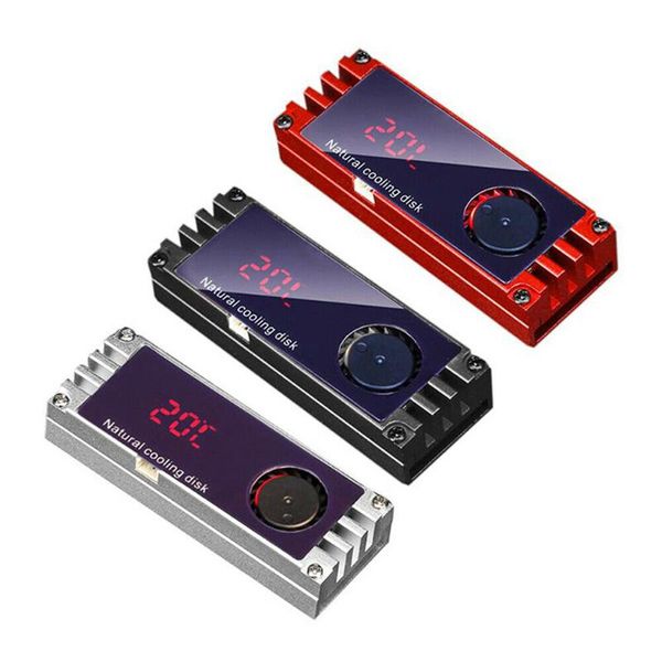 

heatsink cooler temperature oled digital display radiator m.2 2280 nvme solid state hard disk heat thermal pad fans & coolings
