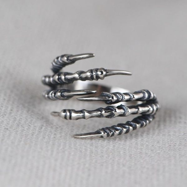 

silver eagle claw men's jewelry ring a5802 cluster rings, Golden;silver