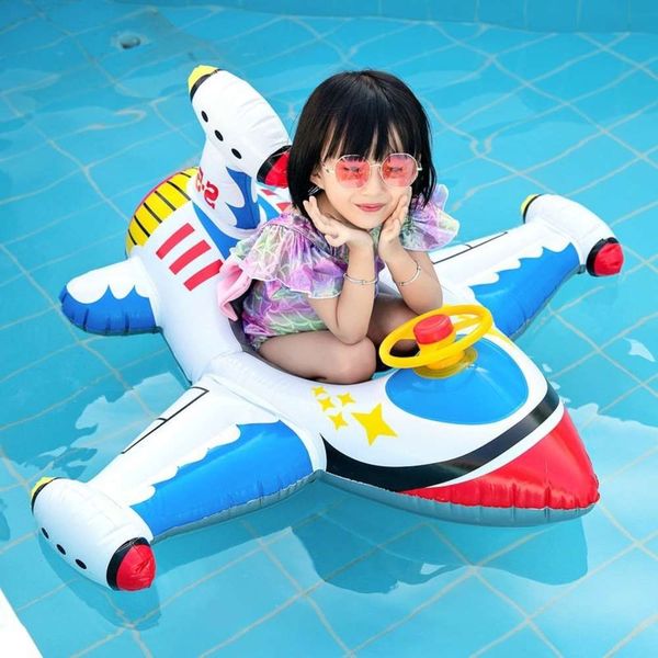 

swimming ring thickened children's plane swimming baby sitting circle rowing steering wheel children can sit