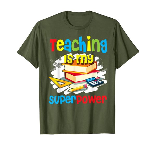 

Teacher Superheroes Funny Tshirt Teaching Is My Superpower T-Shirt, Mainly pictures