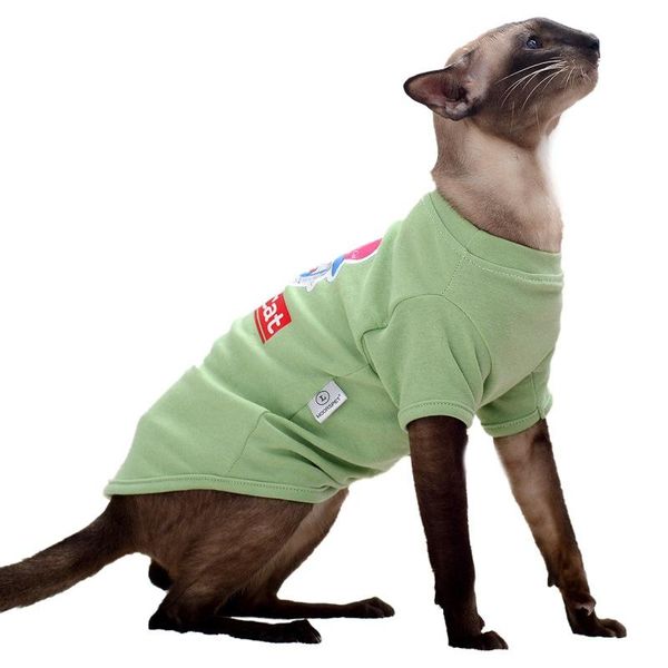 

hairless cat clothes small milk anti-hair loss pet t-shirt german cotton linen autumn sweater costumes